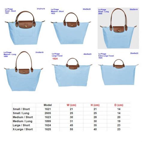 longchamp backpack sizes